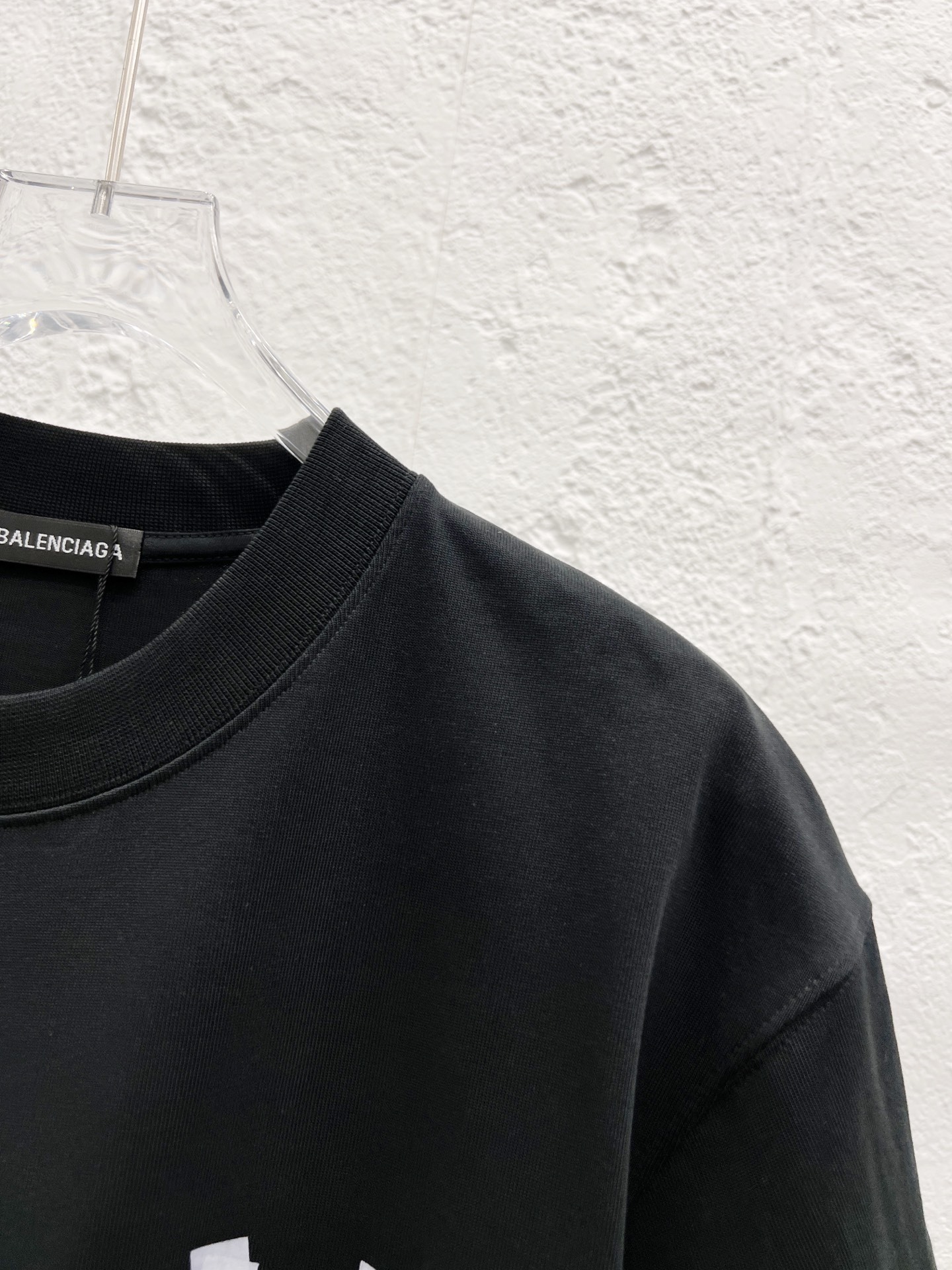バレンシアガ「Balenciaga」ハイネックプレミアムコットン半袖Tシャツ