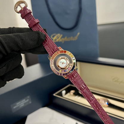 ショパール「Chopard」ハッピーダイヤモンド レインボーレディース ジュエリーウォッチ36mm
