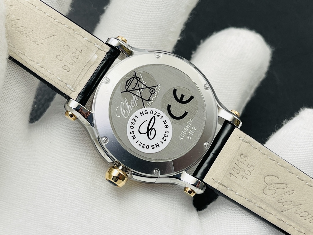 ショパール「Chopard」ハッピーダイヤモンド ハートレディース クォーツウォッチ36mm