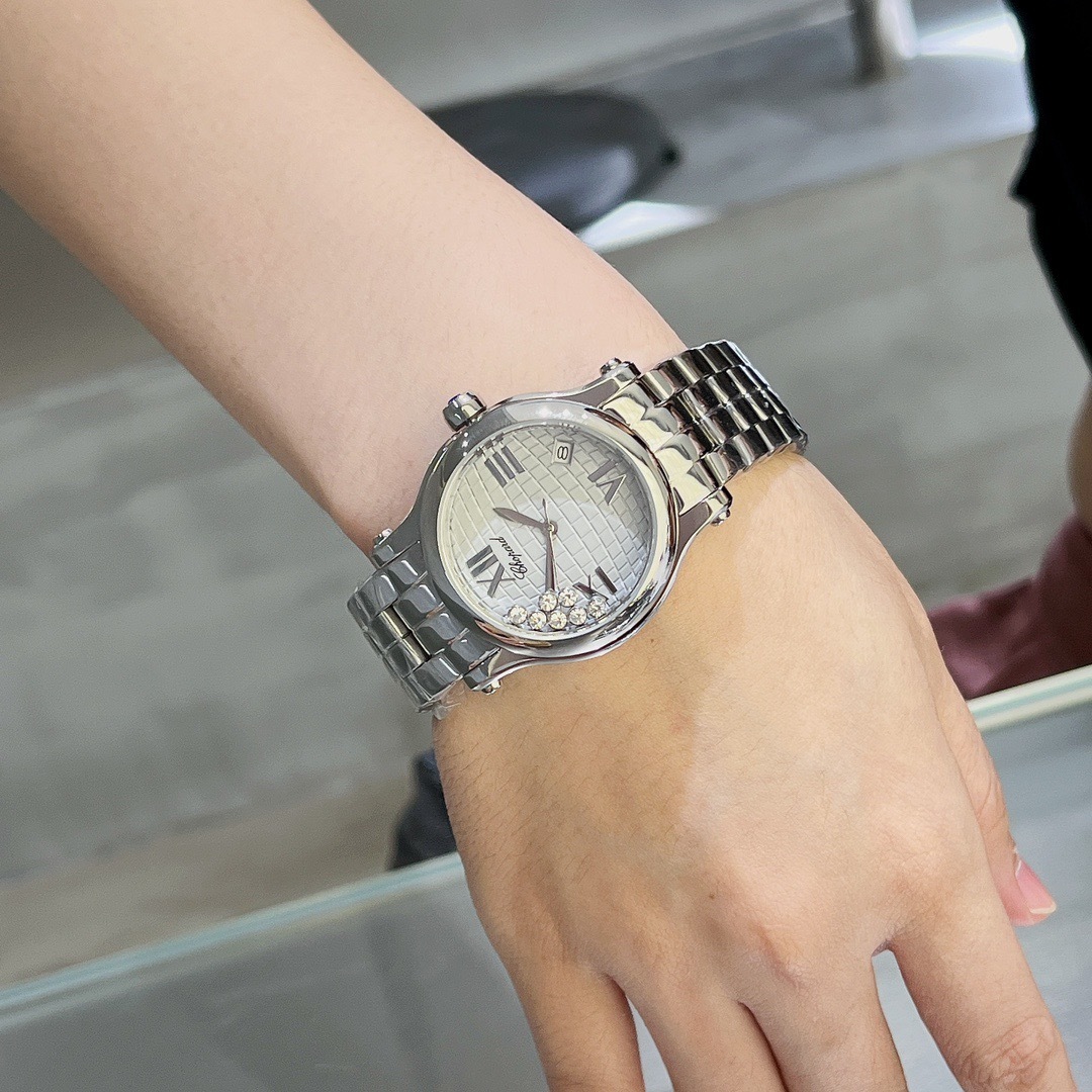 ショパール「Chopard」ハッピーダイヤモンドレディースウォッチ36mm