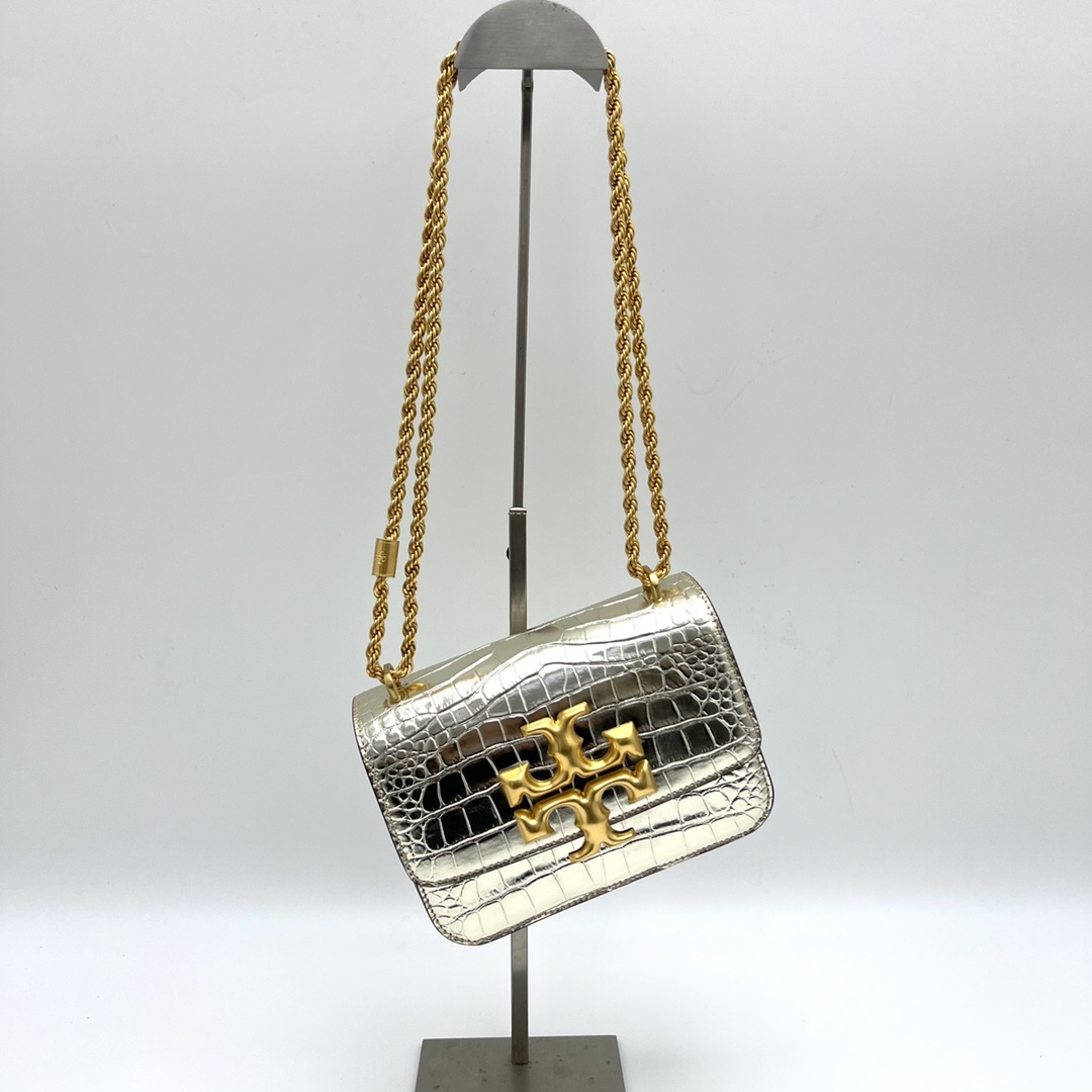 トリー バーチ「Tory Burch」 ELEANOR スモール クロコダイルエンボス ショルダーバッグ