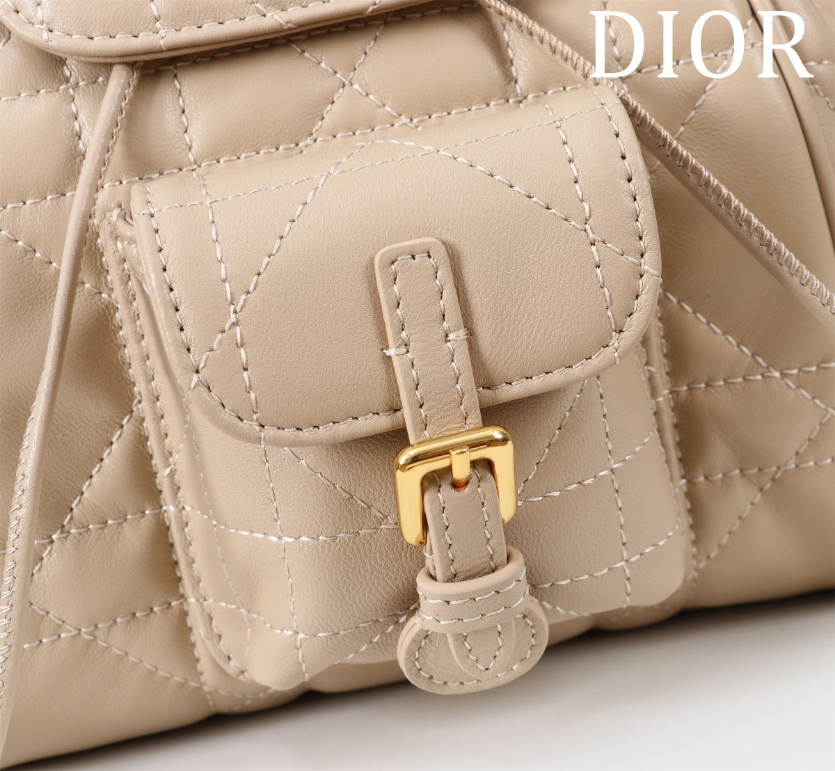 ディオール「Dior」カロ バックパック スモール ラージキャンバスキルト