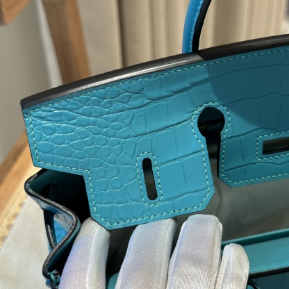 エルメス「Hermès」クーピドン ブルー ポロサス クロコダイル シルバー ハードウェア バッグ