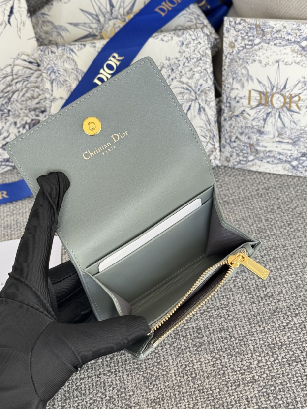 ディオール「Dior」カロ カードケース ソフトカーフレザー カナージュステッチ