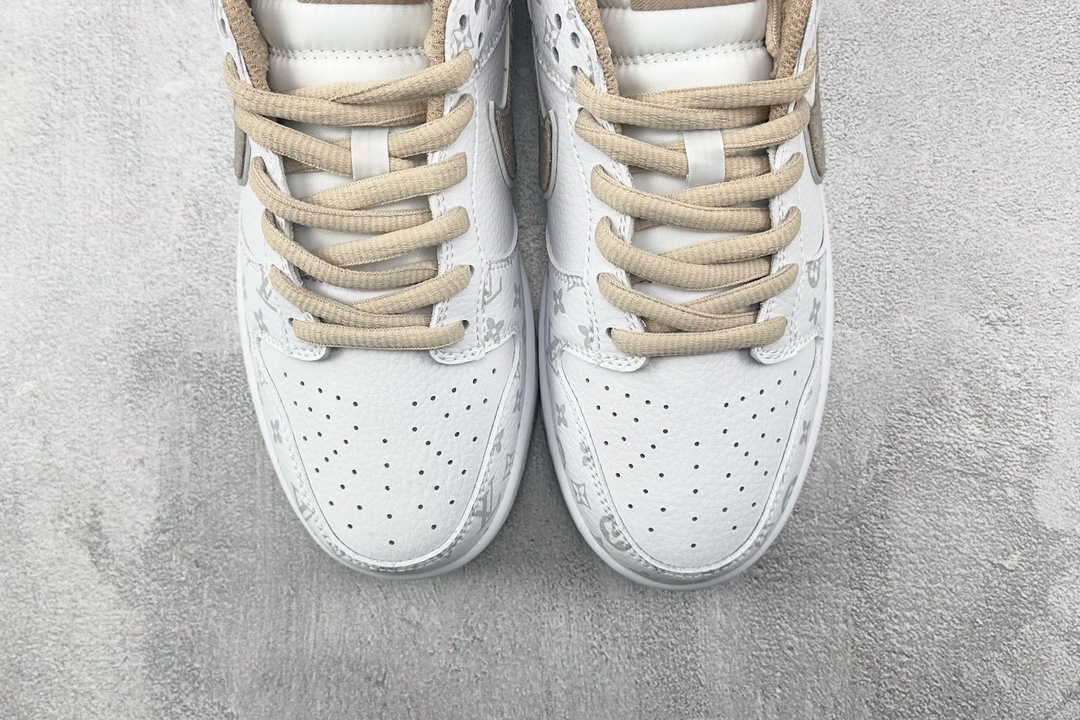 「コラボモデル」Louis Vuitton x Nike コラボ - カーキプリント" スニーカー