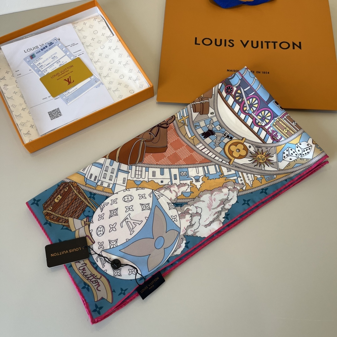 ルイ・ヴィトン「Louis Vuitton」 Monogram キャレ スカーフ