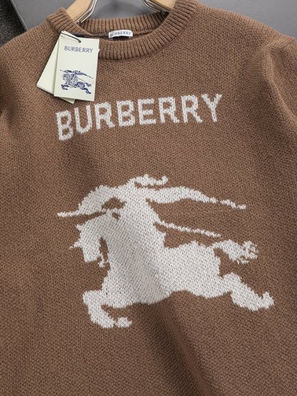 バーバリー「Burberry」25SS キルティッド カシミアブレンド ニットセーター