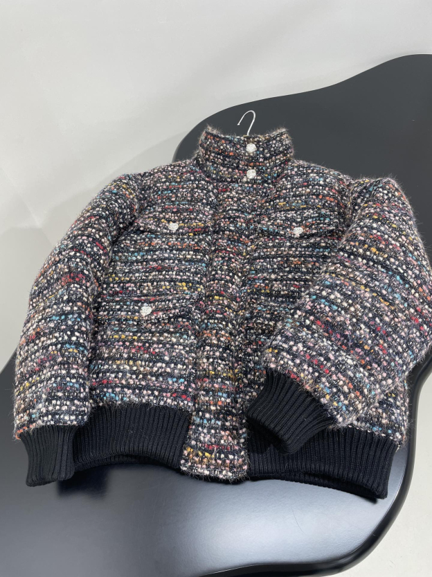 シャネル「Chanel」ツイード ダウン ジャケット