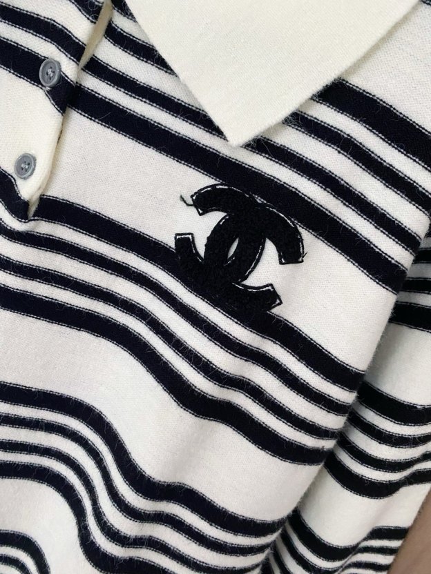 シャネル「Chanel」ストライプ カラー ニット セーター
