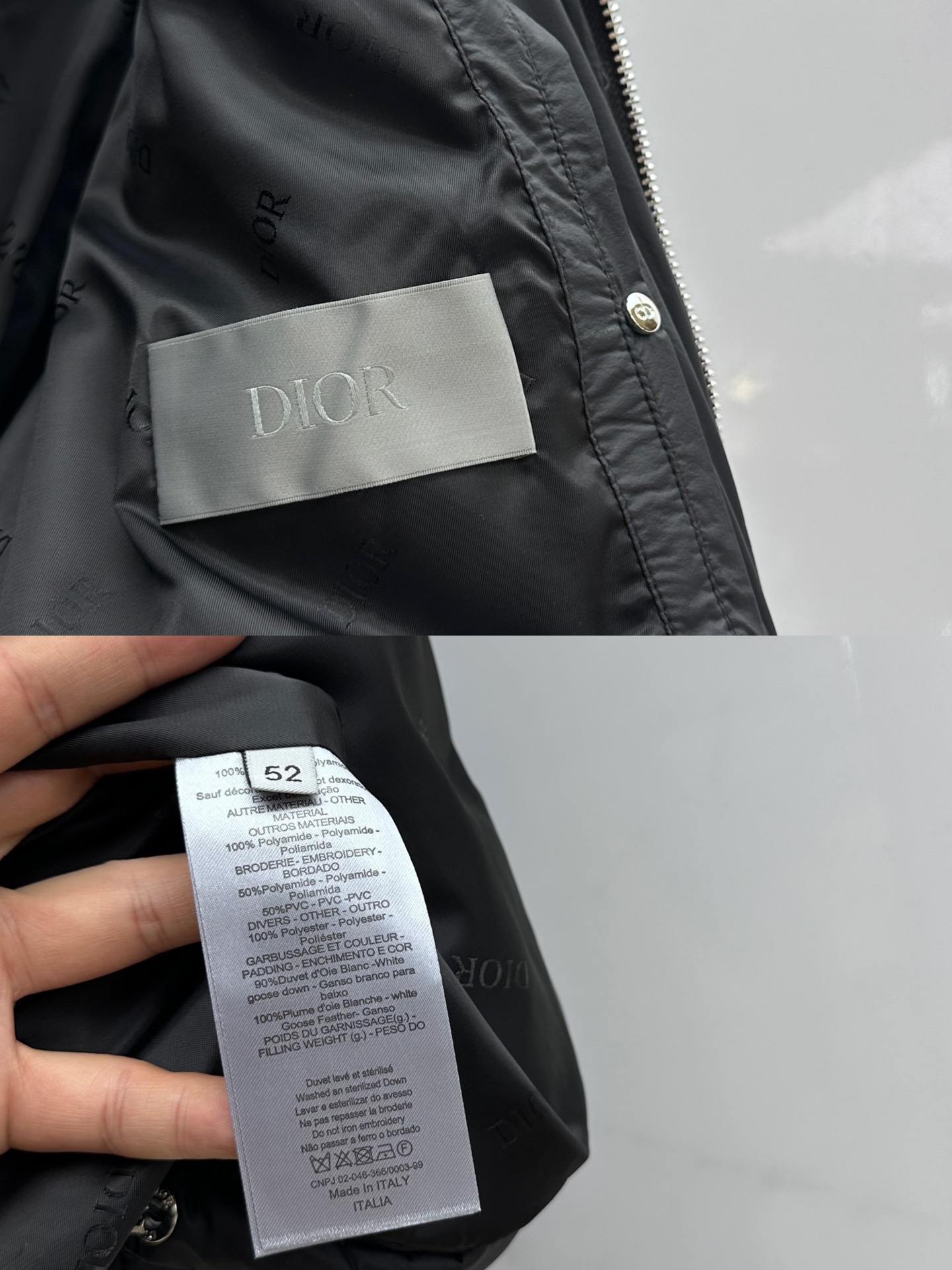ディオール「Dior」OBLIQUE テクニカル ダウン ジャケット