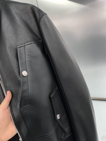 エルメス「Hermès」 ヴェリーヌ カルフスキン アーカイブ スタンドカラー メンズ ジャケット