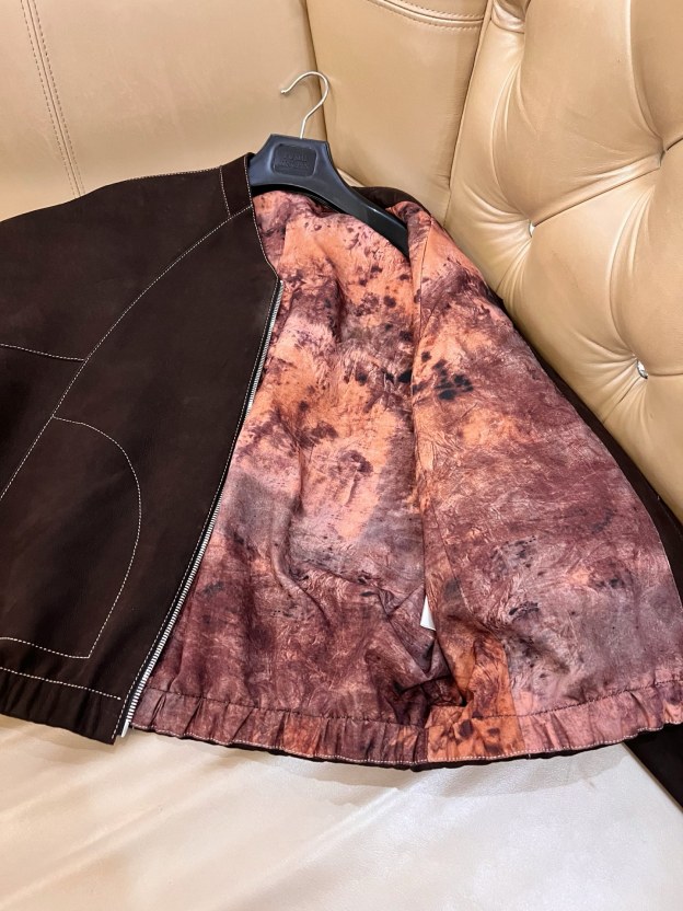 エルメス「Hermès」ヴォー カルフスキン トリムド ブレザー