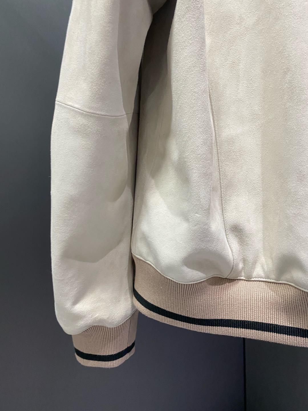 エルメス「Hermès」スエード レザー ベースボール ジャケット