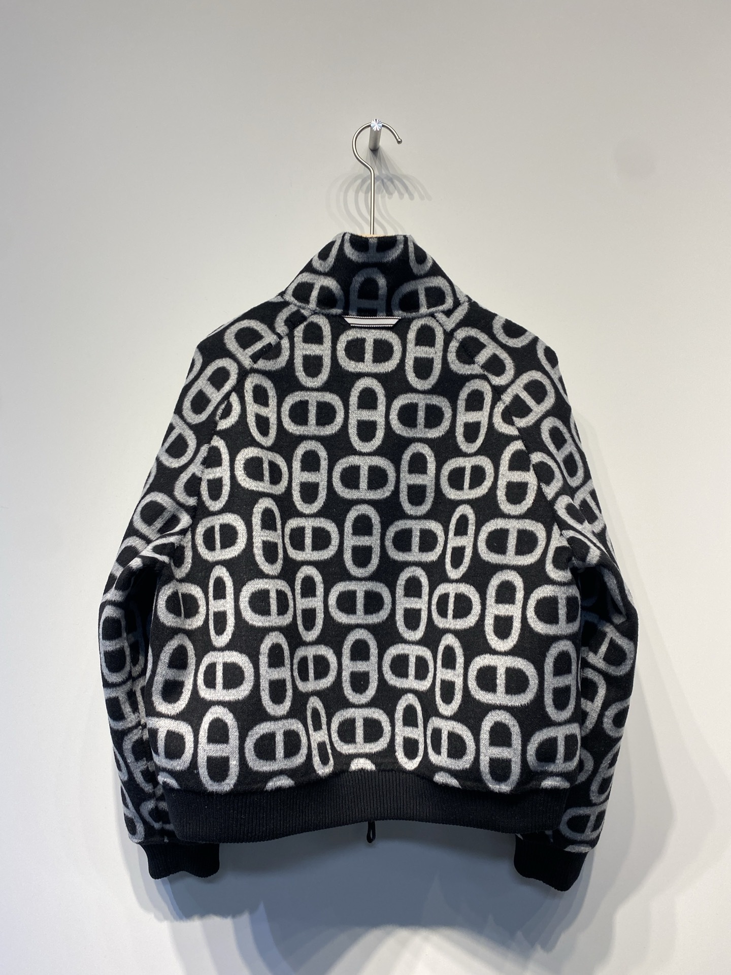 エルメス「Hermès」ダブルフェイス ジャカード ウール コート