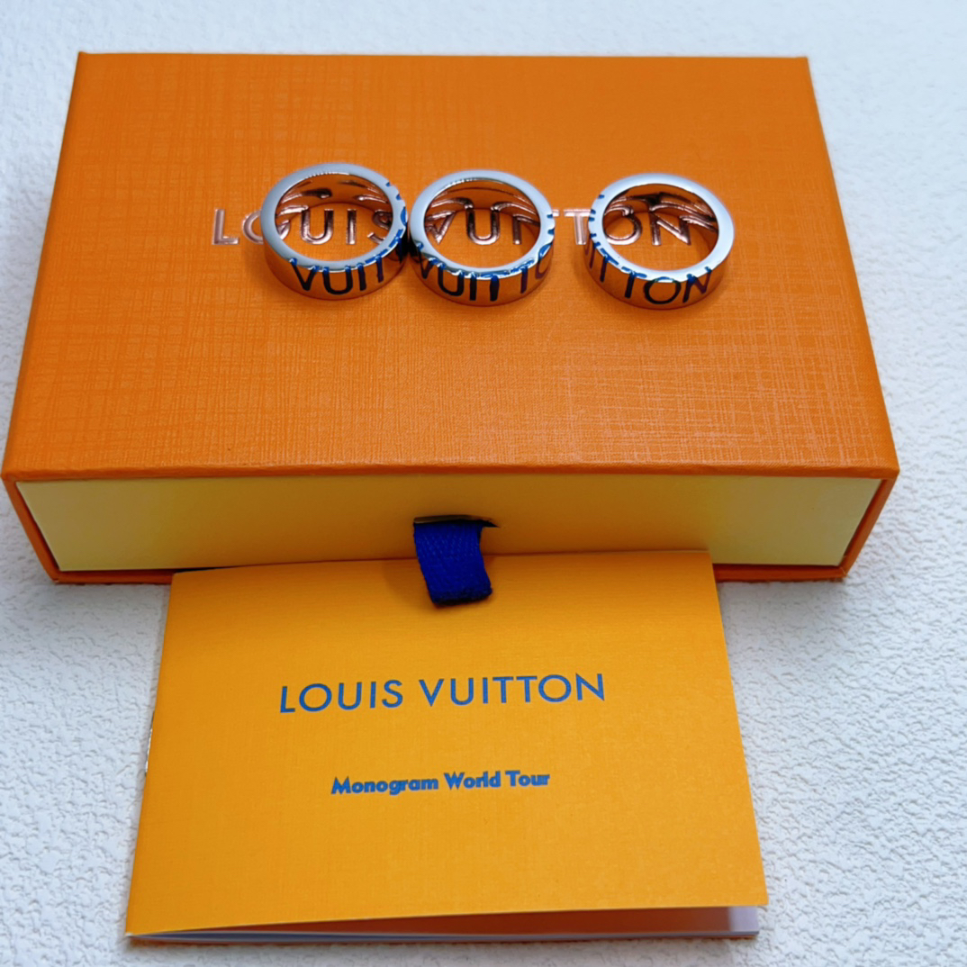 ルイ・ヴィトン「Louis Vuitton」Monogram エナメル サイン リング