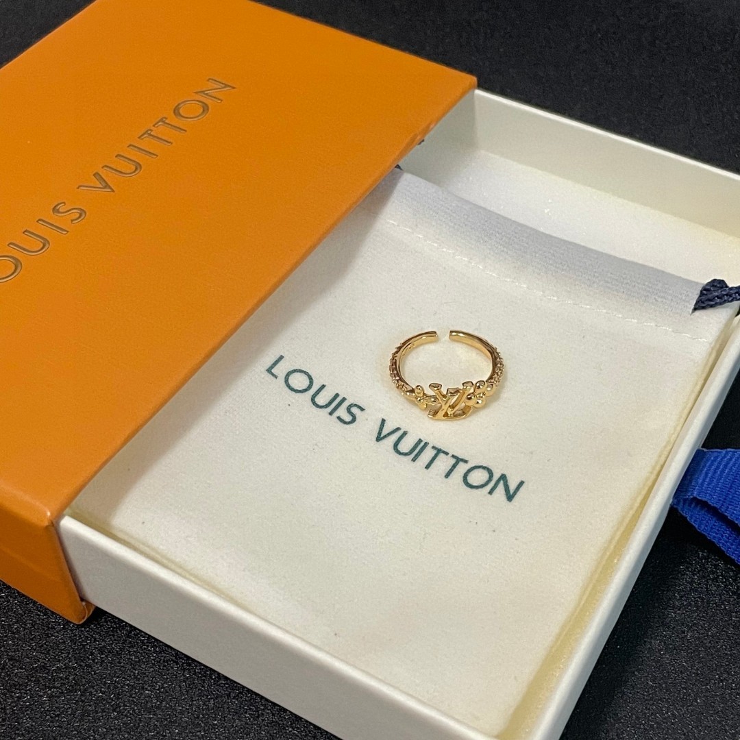 ルイ・ヴィトン「Louis Vuitton」 Le Damier de Louis Vuitton 18K ゴールド ダイヤモンド ミディアム リング