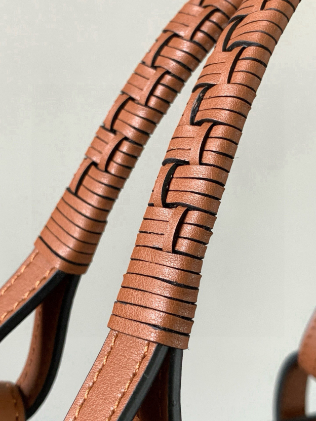 ロエベ「Loewe」Anagram Tote レザー＆リネン トートバッグ