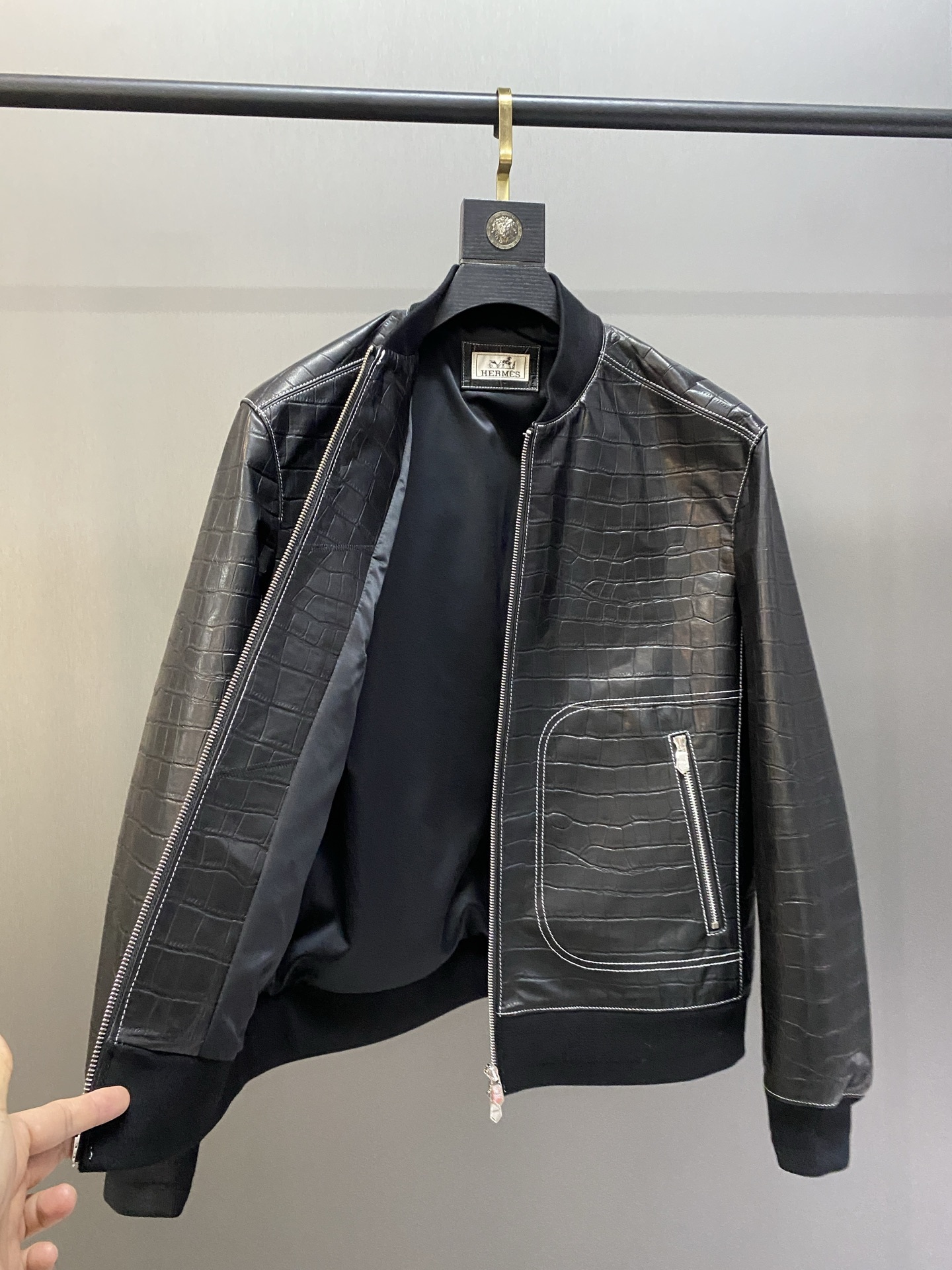 エルメス「Hermès」クラシック ベースボール ジャケット