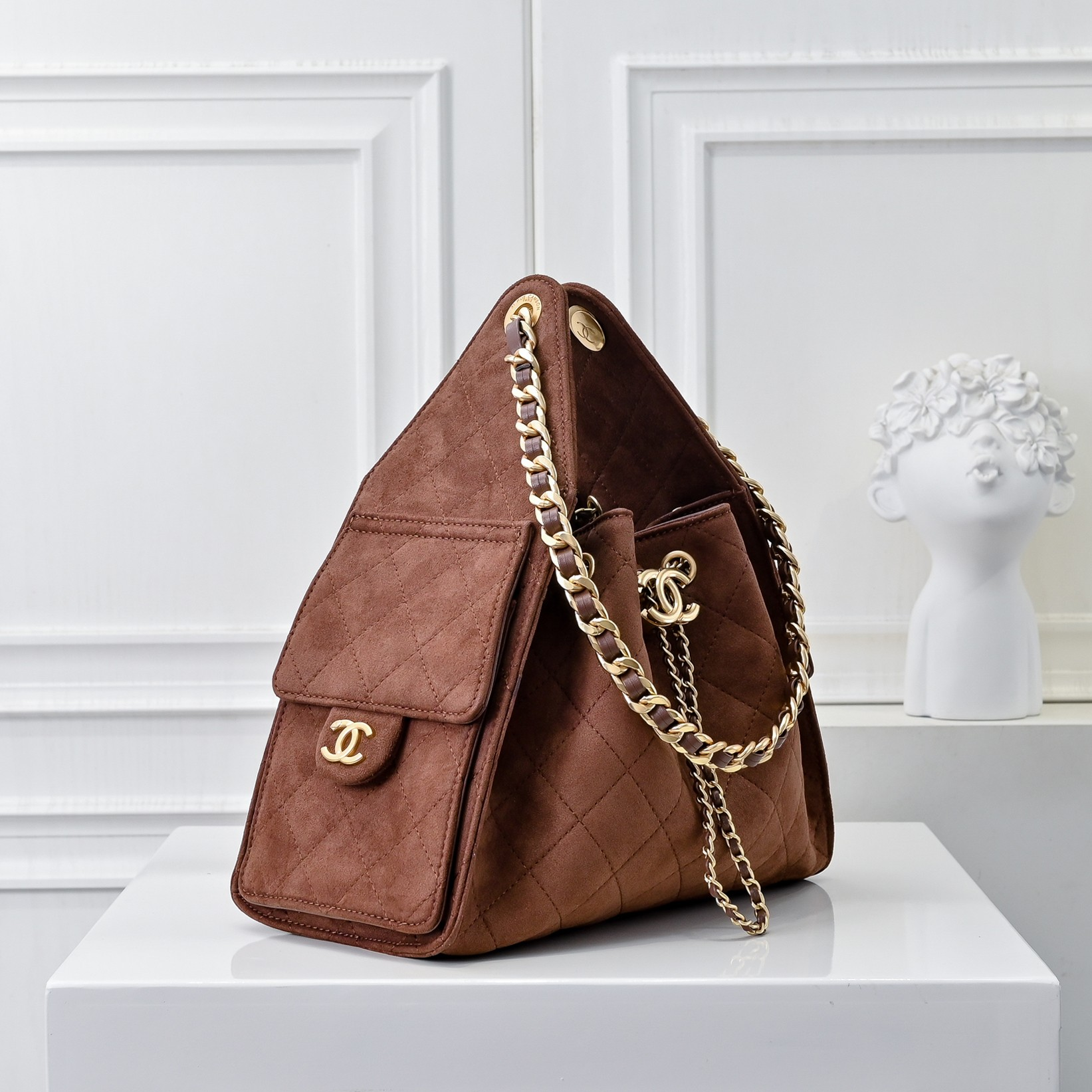 シャネル「Chanel」シャネル 25C スエード×カーフスキン ホーボーバッグ / ショルダーバッグ