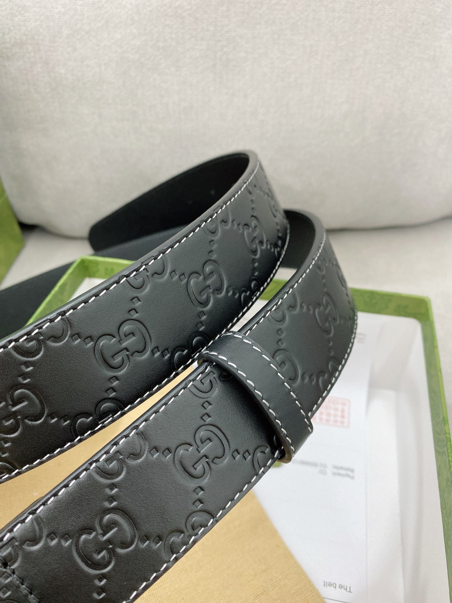 グッチ「Gucci」インターロッキングG バックル付き ワイドベルト