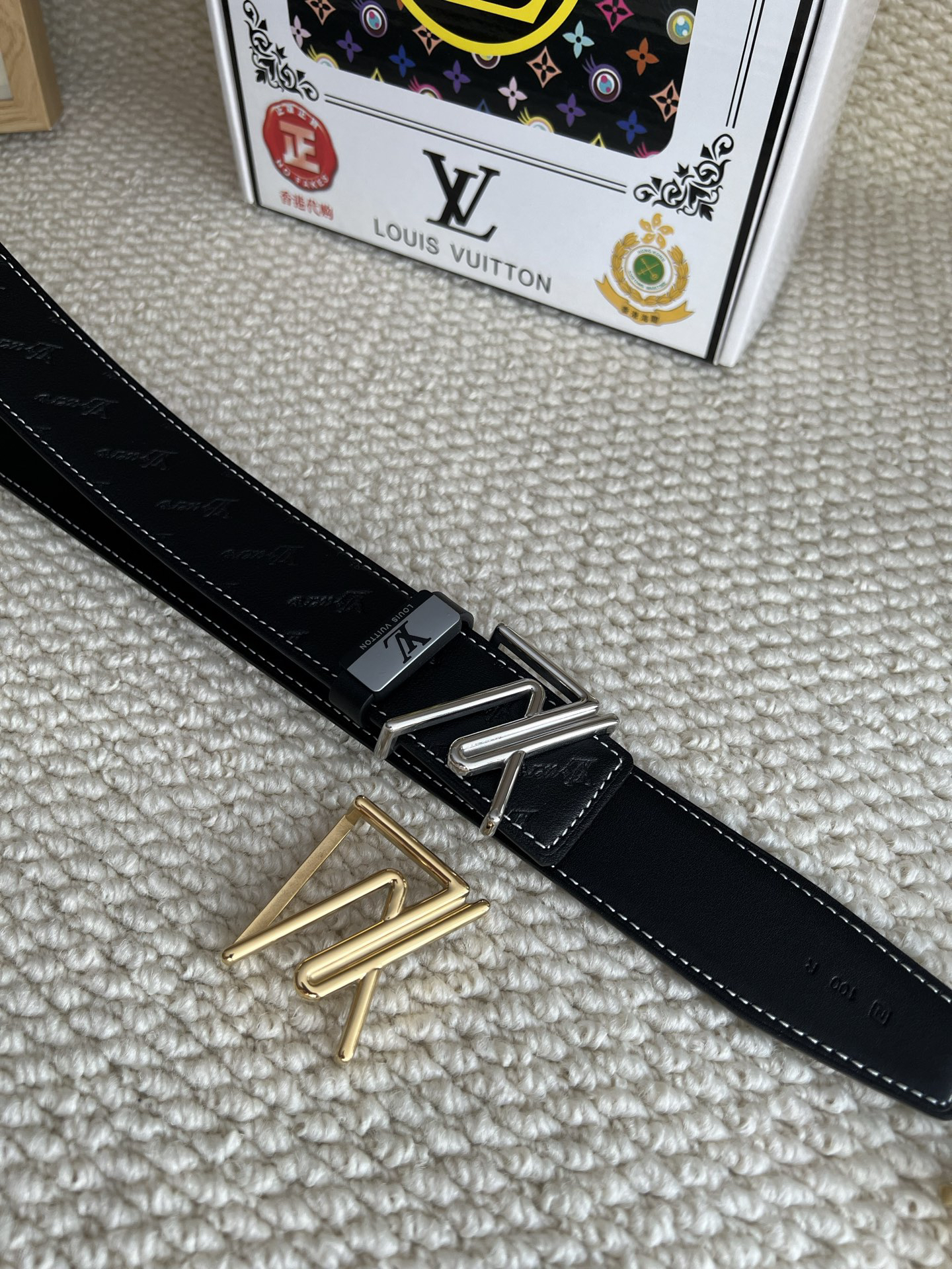 ルイ・ヴィトン「Louis Vuitton」プレミアム トゴレザーベルト / ハイエンドウエストベルト