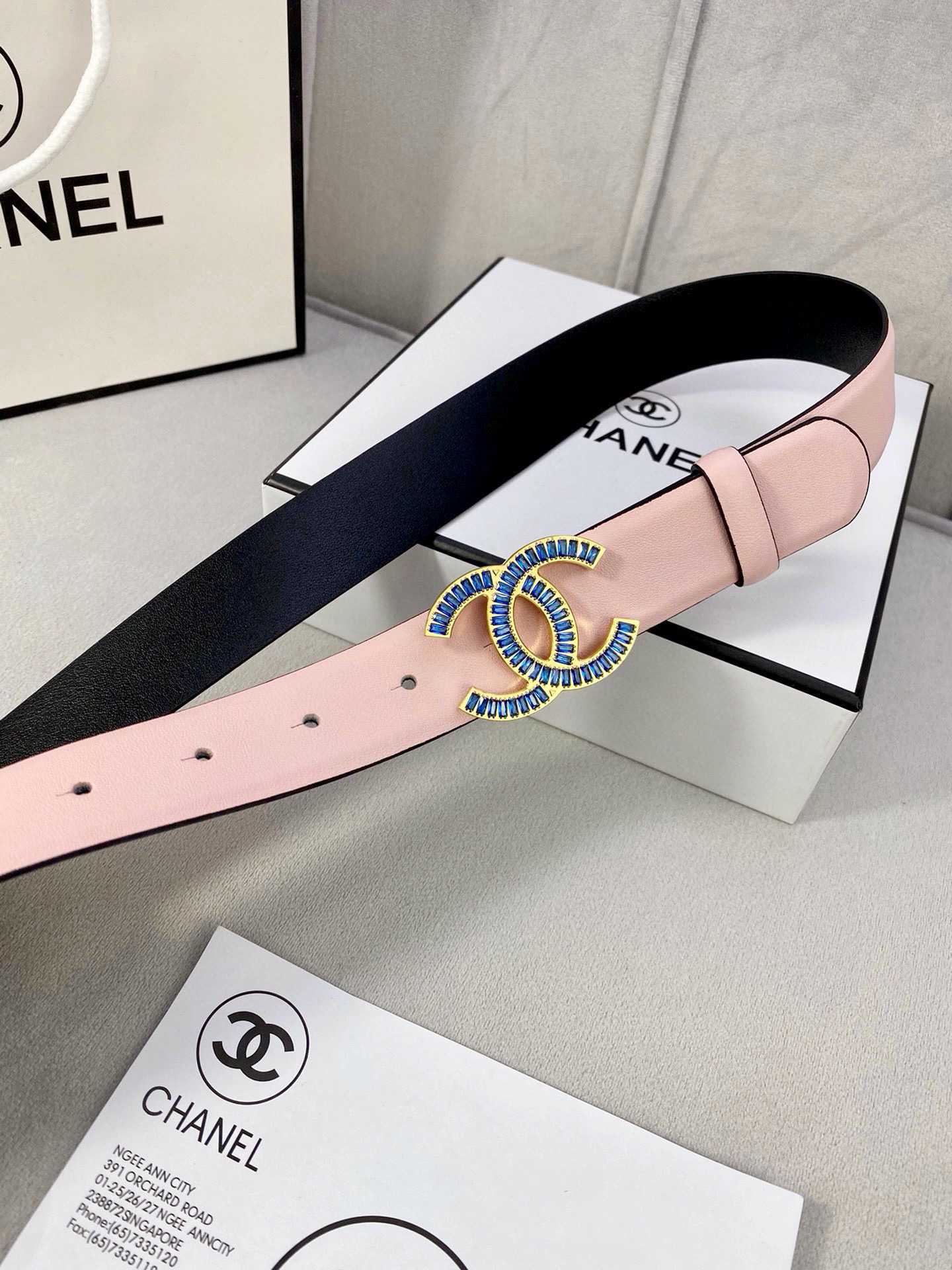 シャネル「Chanel」プレミアム トゴレザーベルト / ハイエンドウエストベルト