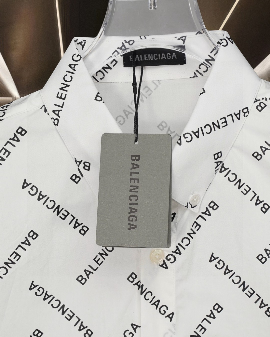 Balenciagaバレンシアガ オールオーバーロゴシャツ / ロングスリーブシャツ