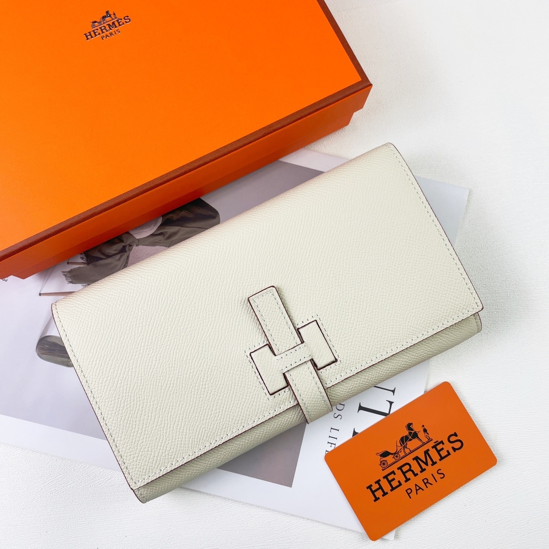 エルメス「Hermès」ニューHパッサント トゥータンマン エプソム小牛皮ロングウォレット 8色