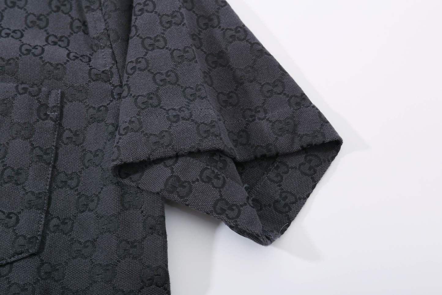 グッチ「Gucci」グッチ オールオーバーロゴ ショートスリーブシャツ / デニムシャツ