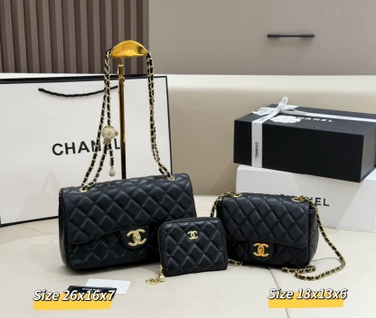 シャネル「Chanel」コンビネーションバッグ3点セット / トートバッグ＆ポーチセット