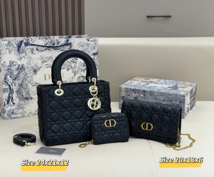 ディオール「Dior」コンビネーションバッグ3点セット / トートバッグ＆ポーチセット