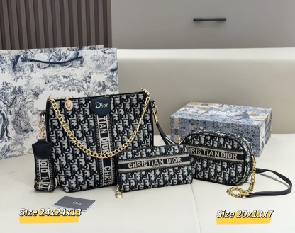 ディオール「Dior」コンビネーションバッグ3点セット / トートバッグ＆ポーチセット