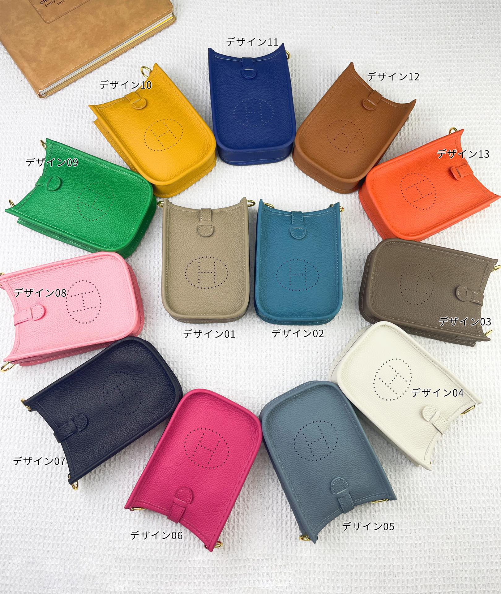 エルメス「Hermès」エブリン ミニ 12.5CM バッグ 15色「EVELYNE MINI BAG」