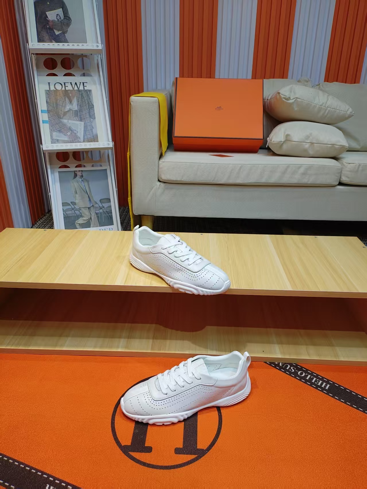 エルメス「Hermès」マスター レザースニーカー / カジュアルスニーカー