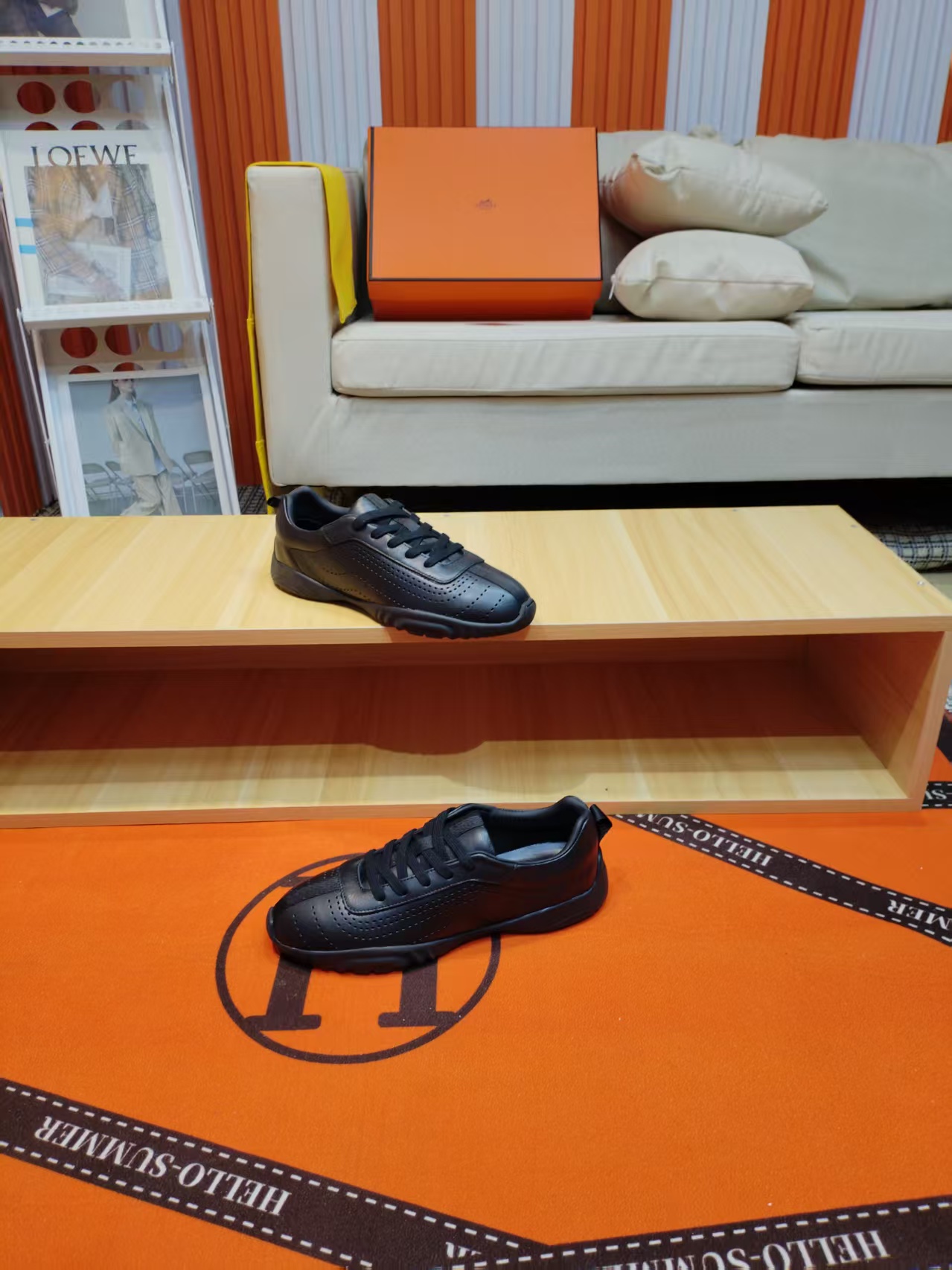 エルメス「Hermès」マスター レザースニーカー / カジュアルスニーカー