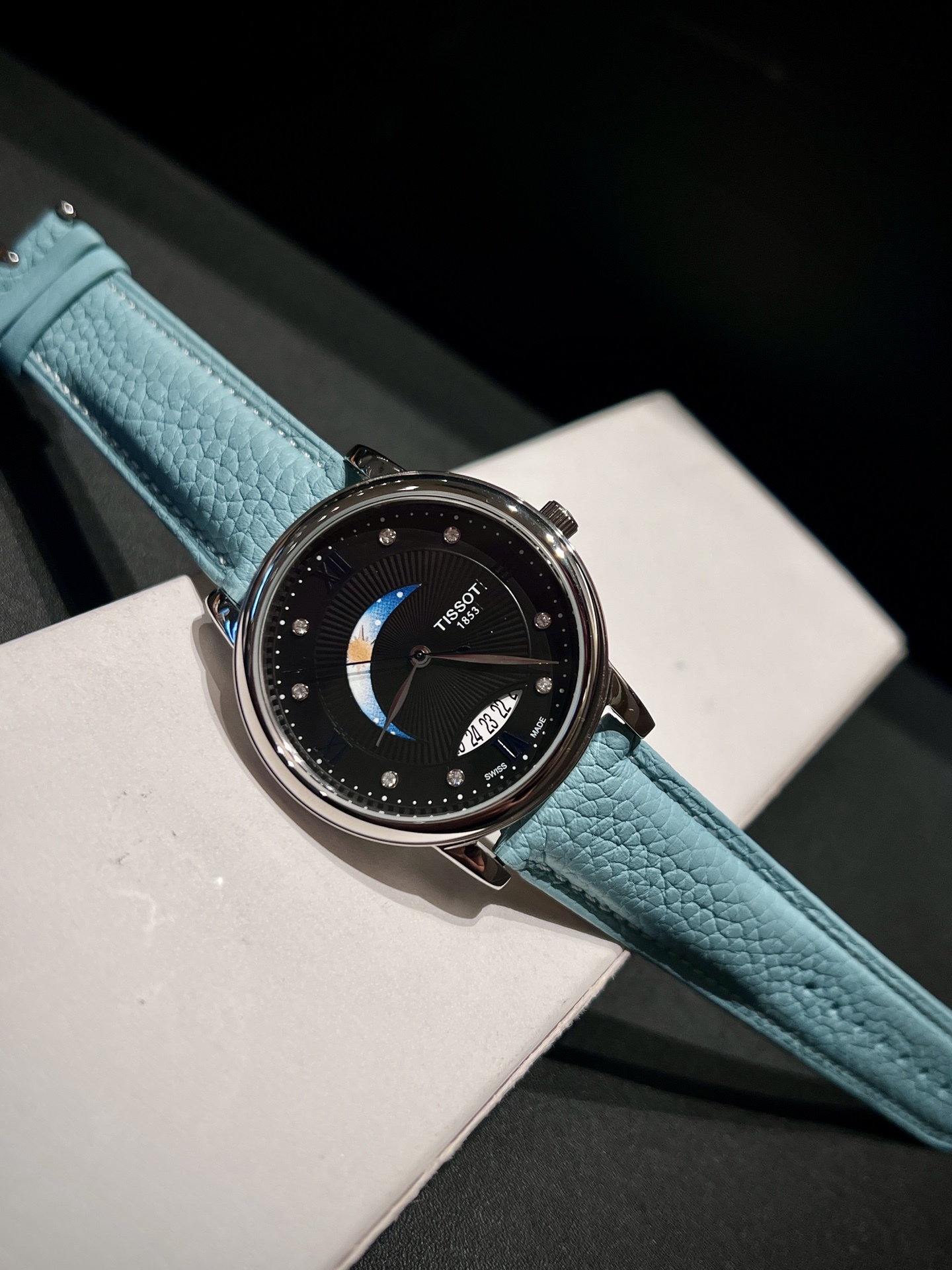 Tissot ティソ デジール ムーンフェイズ ローマ数字 / レディース＆メンズ クォーツ腕時計