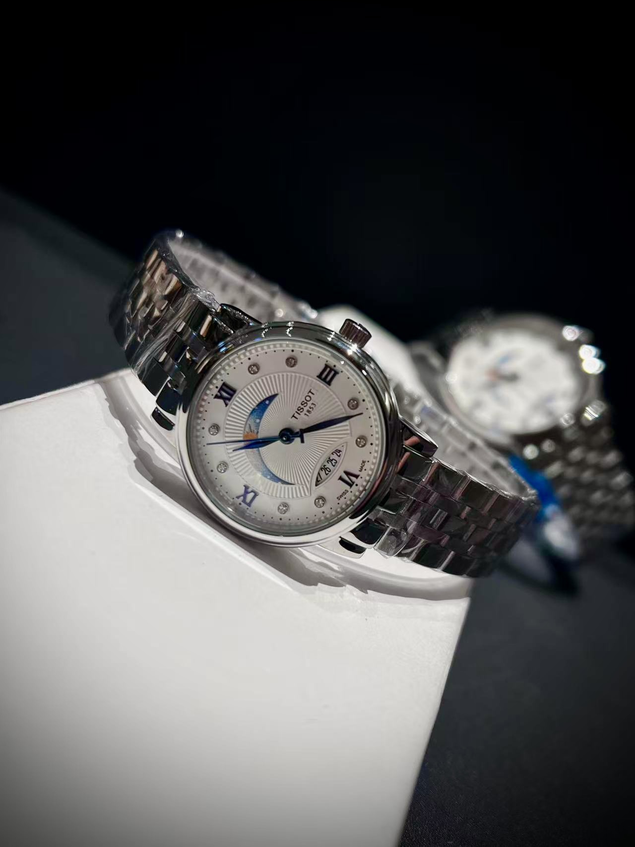 Tissot ティソ デジール ムーンフェイズ ローマ数字 / レディース＆メンズ クォーツ腕時計