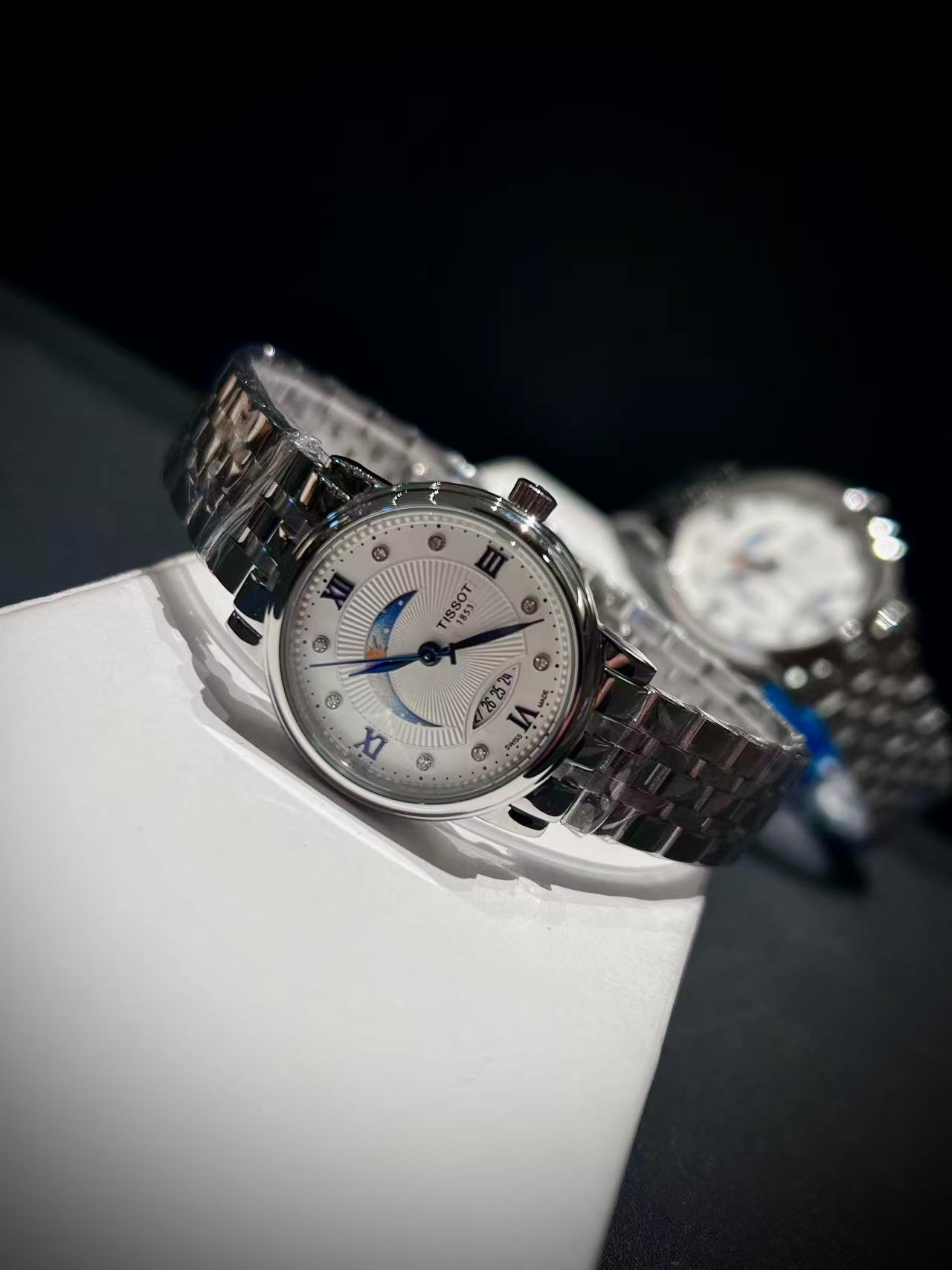 Tissot ティソ デジール ムーンフェイズ ローマ数字 / レディース＆メンズ クォーツ腕時計