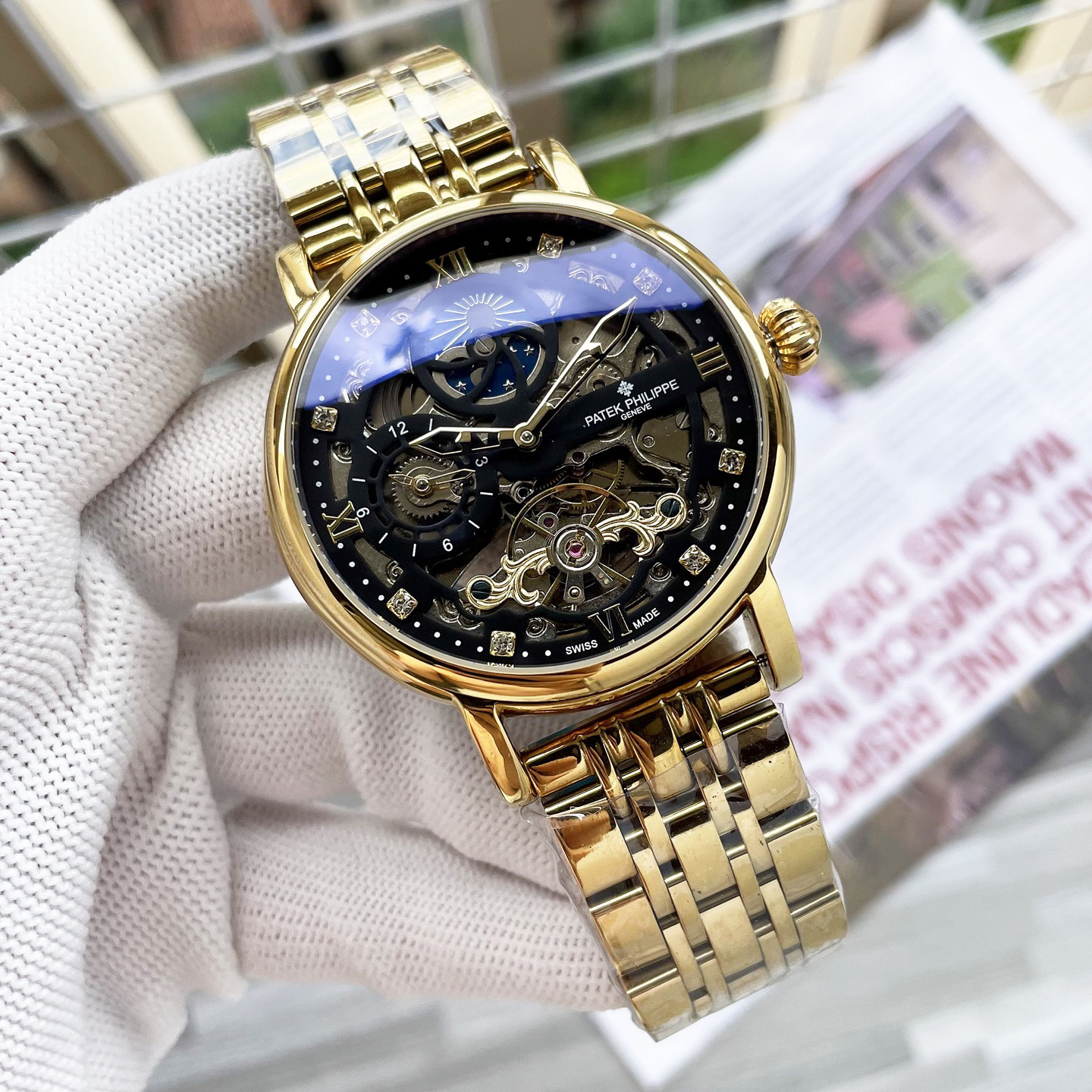 Patek Philippe パテック・フィリップ デザイン 八角形ケース メンズ オートマティック 腕時計
