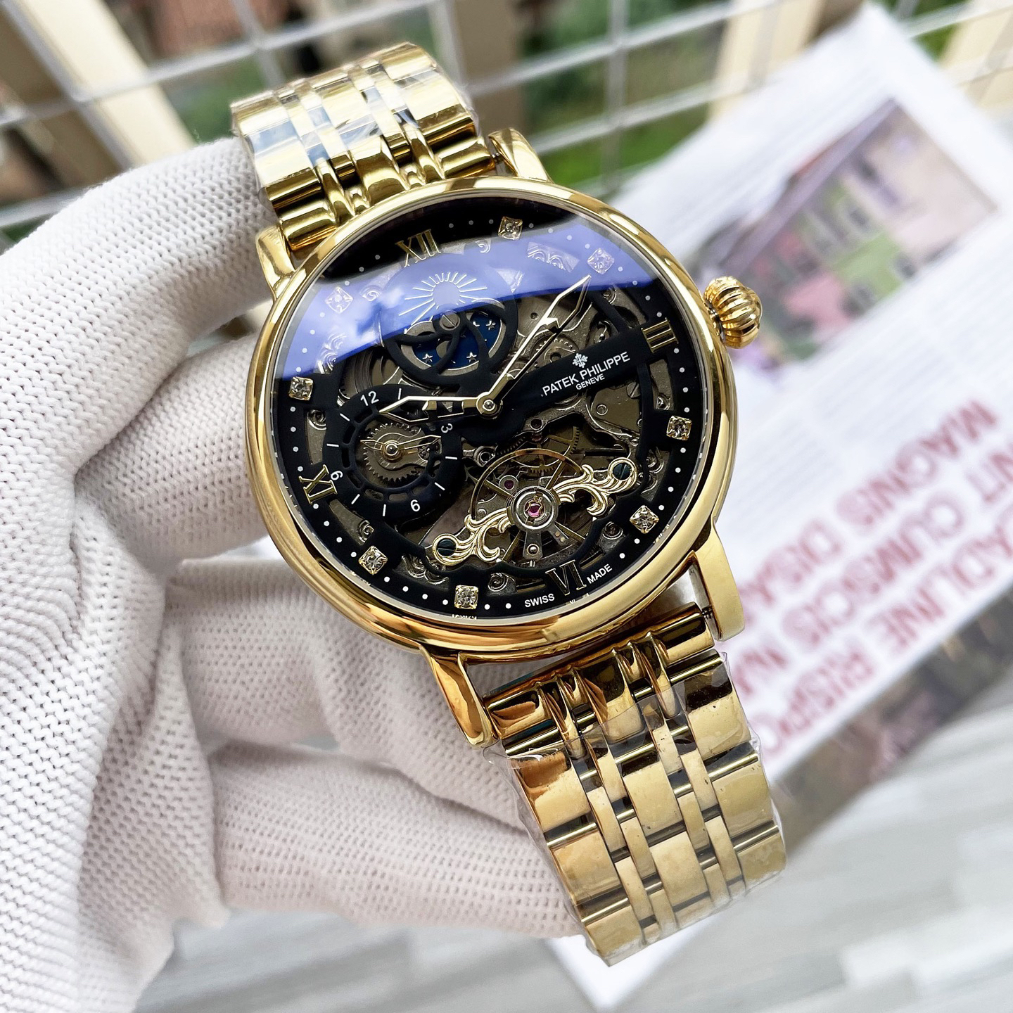 Patek Philippe パテック・フィリップ デザイン 八角形ケース メンズ オートマティック 腕時計