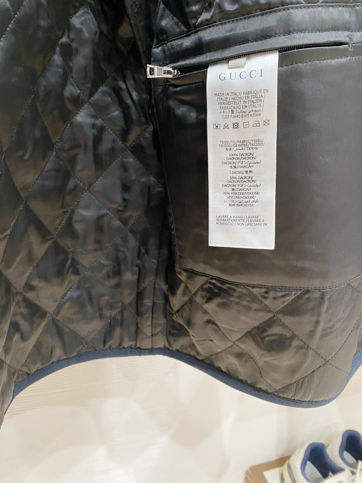 グッチ「Gucci」グッチ GGインターシャ ウールフリース ジップジャケット / スタンドカラー ボアアウター