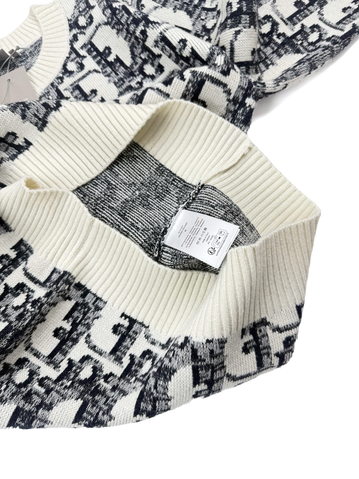 ディオール「Dior」ディオール オブリーク ジャカード クルーネック セーター / メンズ ニット