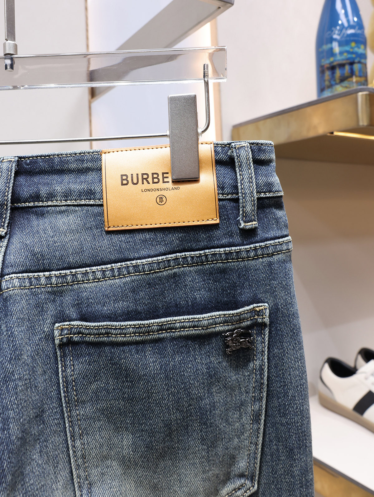 BURBERRY &バーバリー ミニマル ストレート ストレッチパンツ / ロングパンツ
