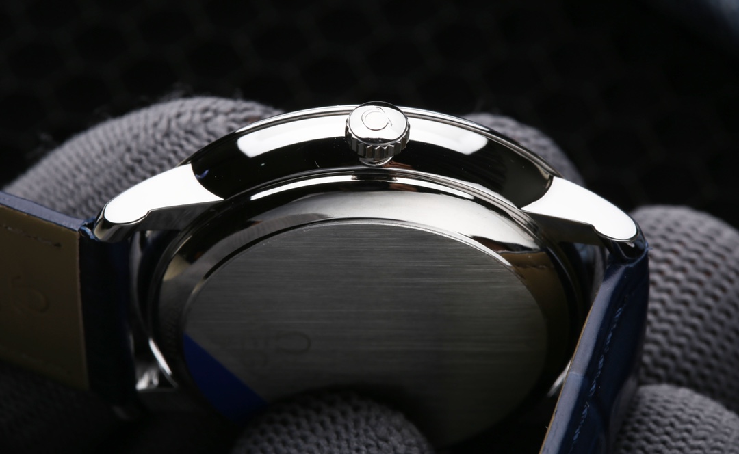 オメガ「Omega」デビル プレステージ カップルウォッチ メンズ39.5MM＆レディース32.7MM スチール＆レザーストラップ