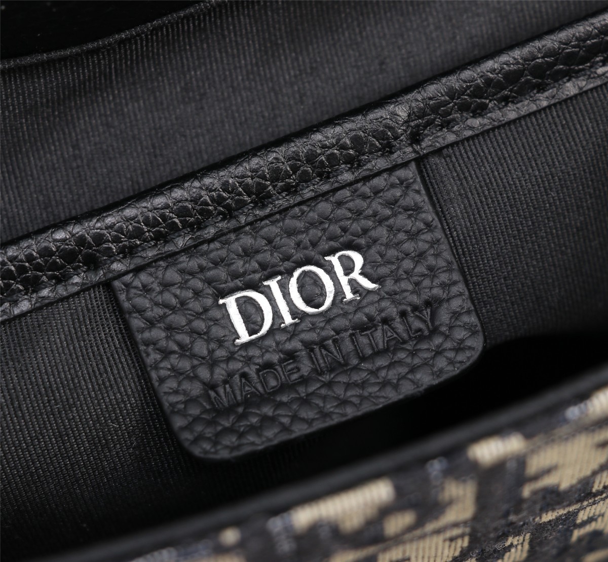 ディオール「Dior」「Oblique」ブラックジャカード＆グレインドレザー カードケース