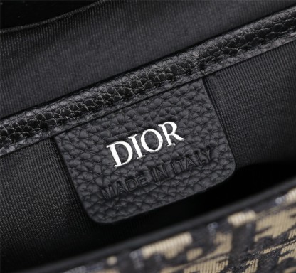 ディオール「Dior」「Oblique」ブラックジャカード＆グレインドレザー カードケース