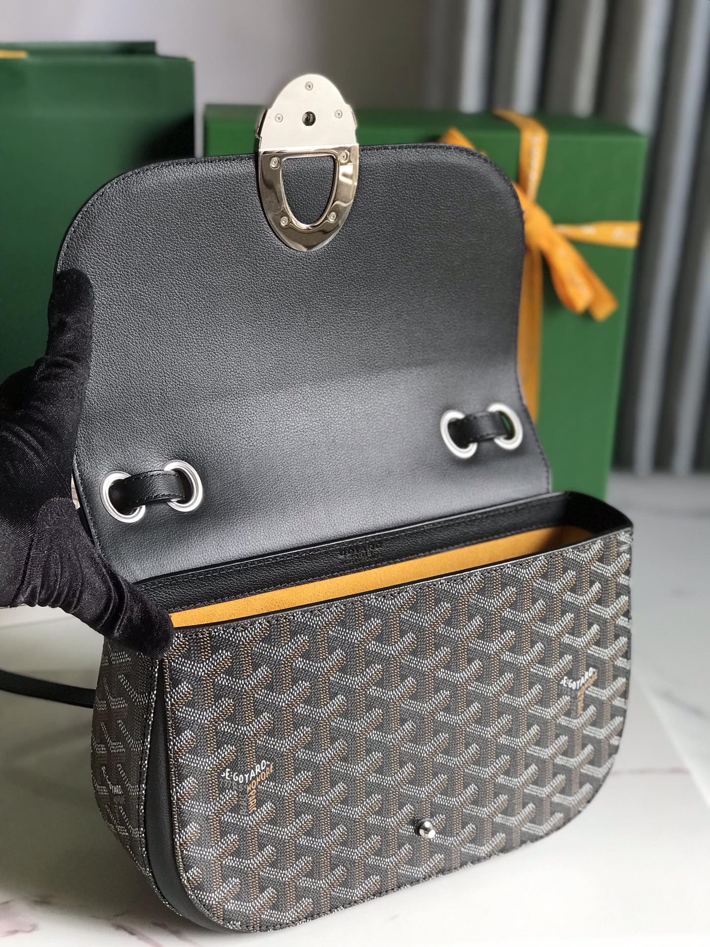 ゴヤール「Goyard」ゴヤルディーヌ帆布＆レザー トートバッグ