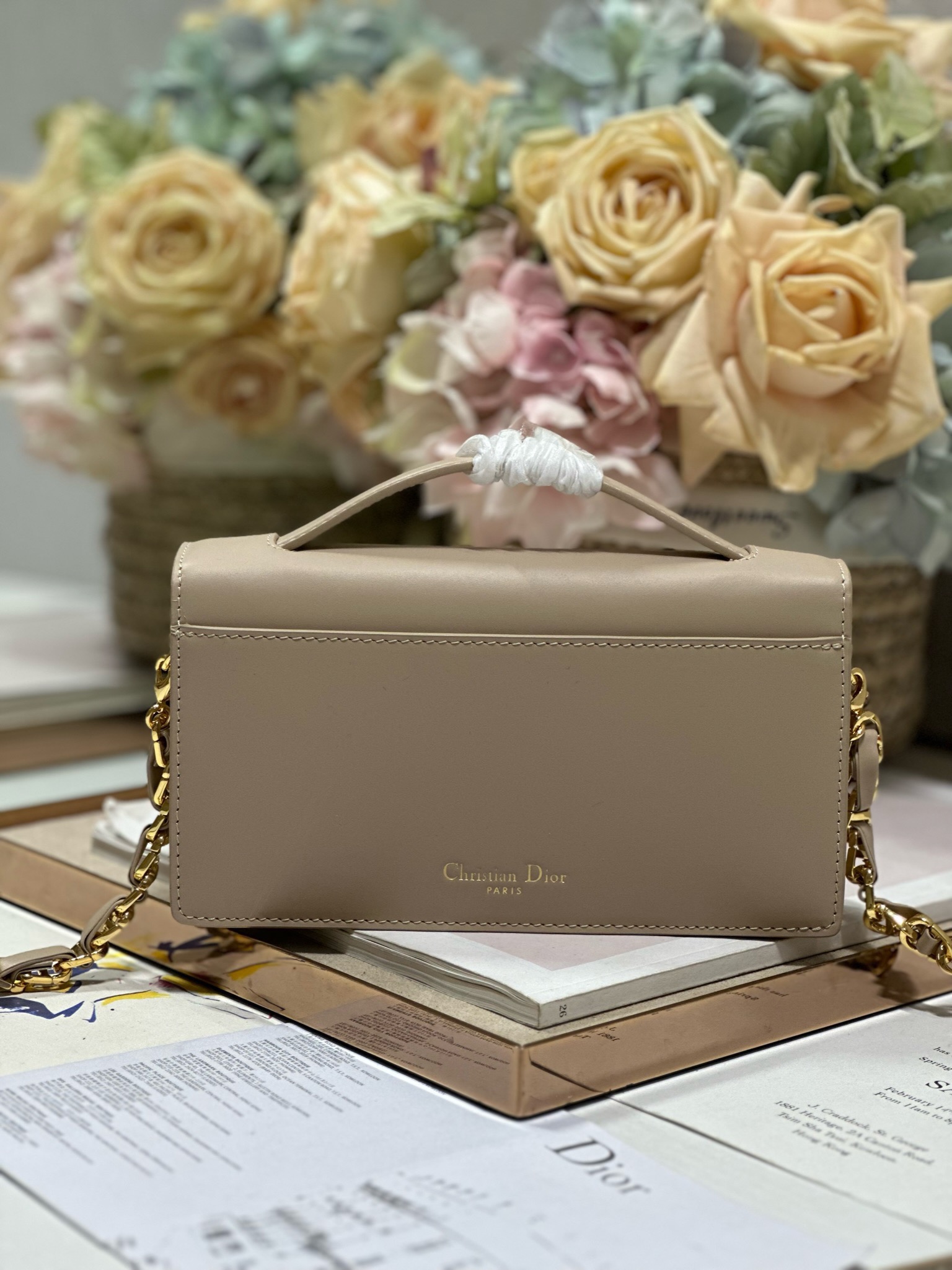 ディオール「Dior」CD SIGNATURE ミニ チェーン バッグ「アプリコット」