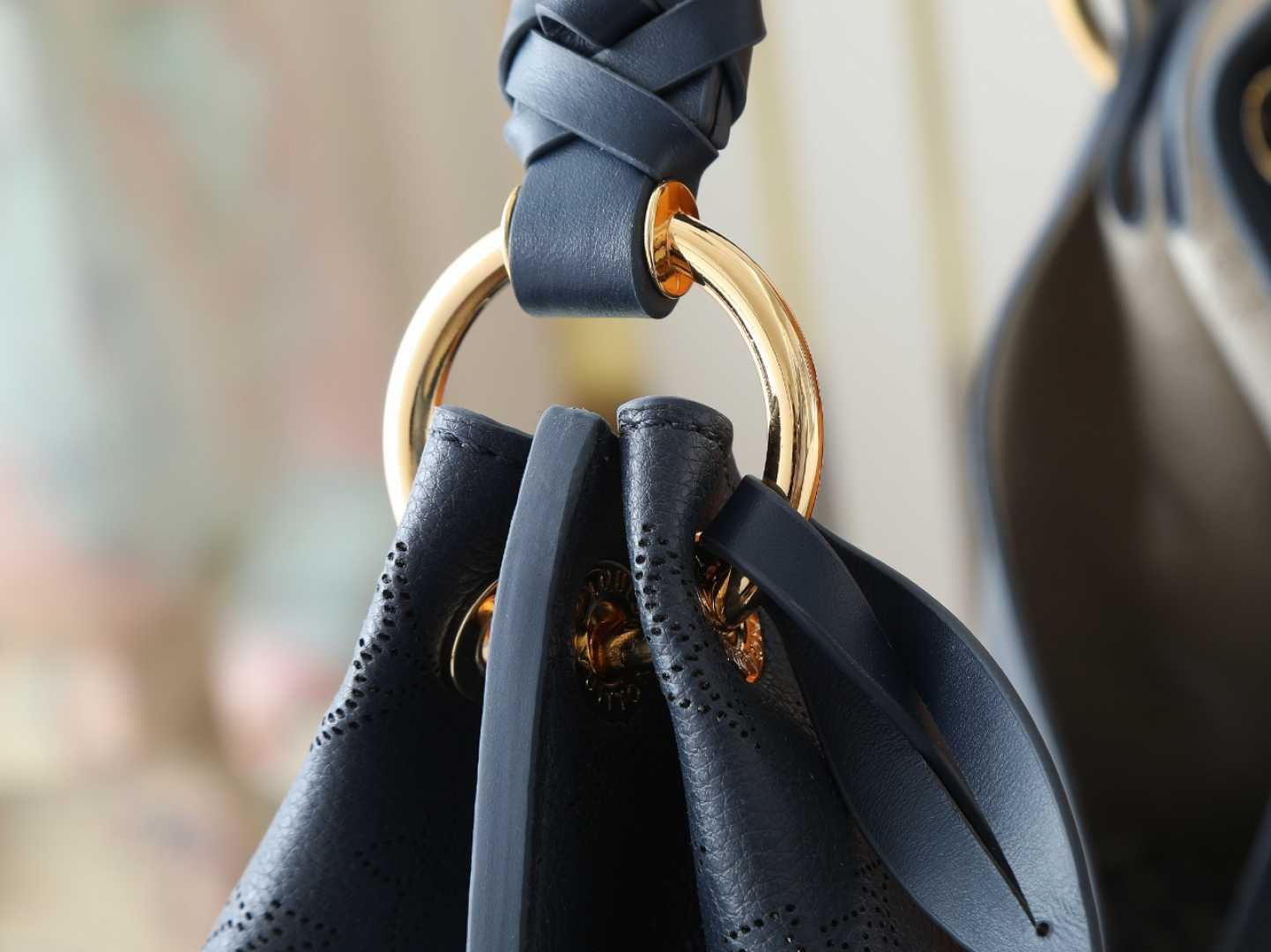 ルイ・ヴィトン「Louis Vuitton」CARMEL ハンドバッグ ネイビー