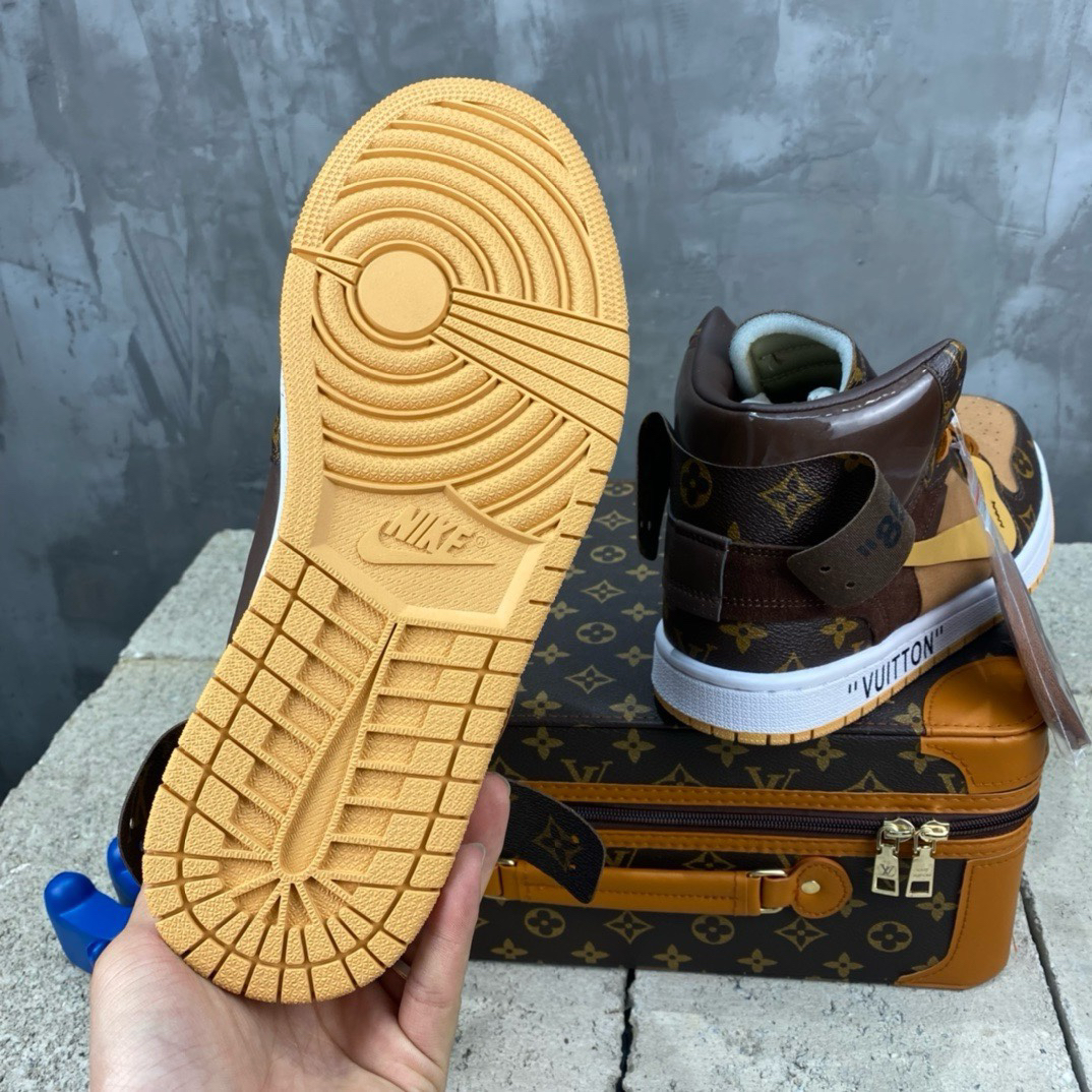 「コラボモデル」Louis Vuitton x Nike Air Jordan 1 High スニーカー